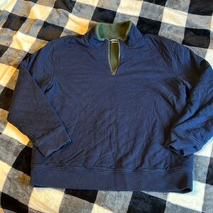 Land’s End Reversible 1/4 zip Sweater. Size Large